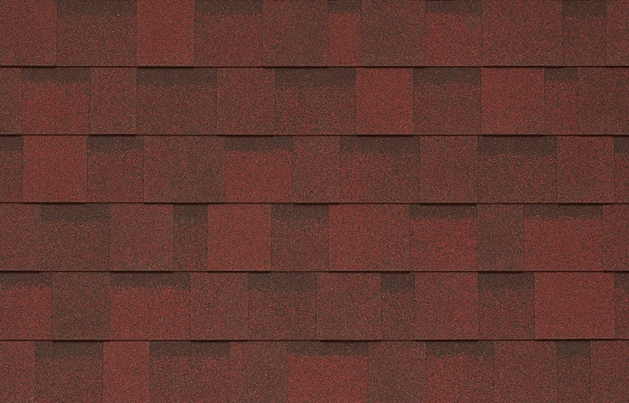 Riviera Red sample color for IKO Cambridge Premium Architectural Shingles for a roof